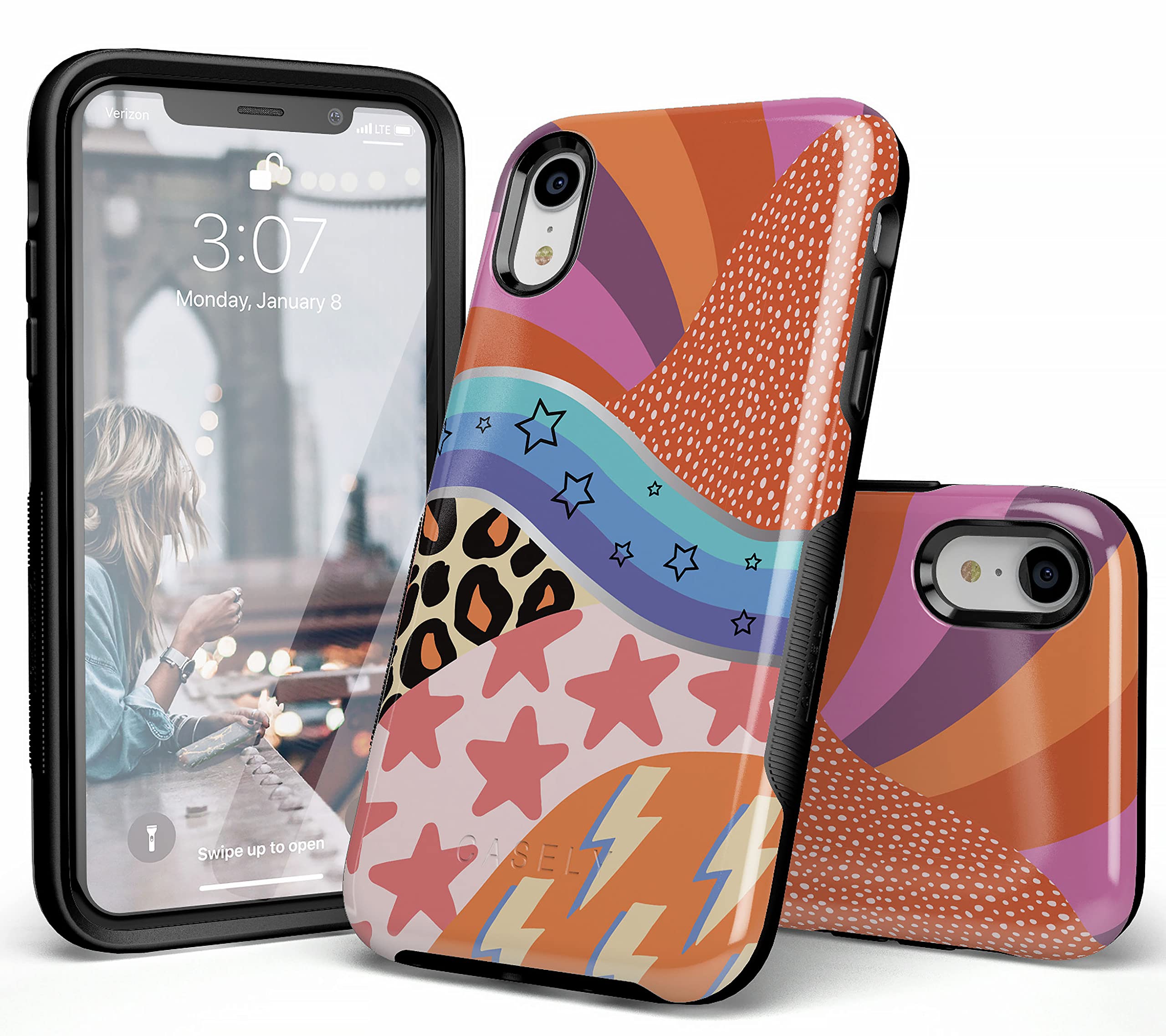 Casely iPhone XR Phone Case and I OOP Mixed Swatch Case