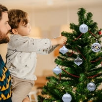 PONPRNGY 8Pcs Christmas Ball Ornament Glittering Hanging Xmas Vivid Balls for Tree Peppermint Candy Ornament Set Christmas Decorations Mini Plastic Ornaments