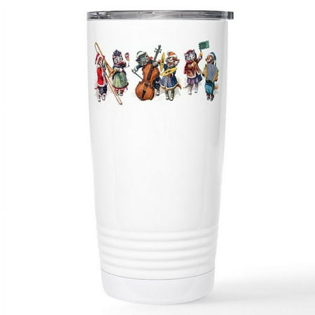 

CafePress - Jazz Cats In The Snow Stainless Steel Travel Mug - Insulated Stainless Steel Travel Tumbler 20 oz.