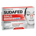 thumbnail image 6 of Sudafed Maximum Strength 12 Hr Sinus Decongestant, Non-Drowsy, 20 ct, 6 of 9