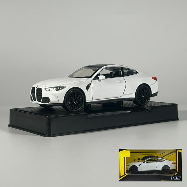 1:32 BMW M4 Coupé Voiture de Sport Modèle Réduit en Métal Alliage Collection de Passionnés de Course Ornements Haute Simulation Décorations Boîte Blanche