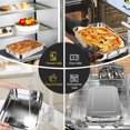 thumbnail image 3 of HLONK 2 Pcs 13.7"15" Stainless Steel Roasting Pans with Handles  Baking Pan for Oven with 2 Pcs Flat Racks  Heavy Duty  Dishwasher Safe Rectangular Lasagna Pan with Handles for Tu, 3 of 7