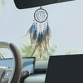 thumbnail image 5 of Crystal Stones Car Pendant, Interior Decorative Dreamcatcher, Woven Craft with Feathers, Wall Hanging Ornament, Home Decor, Romantic and Mystical Style, 5 of 7