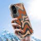 thumbnail image 5 of For iPhone 16 Plus Case Colorful Wave Pattern Printing Soft TPU+PC Phone Cover - Blue / White, 5 of 5