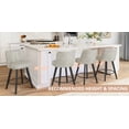 thumbnail image 4 of Dycanpo 26" Counter Height Bar Stools Set of 4, Swivel Leather Barstool with Back ,Waterproof Upholstery Bar Chair for Kitchen, Gray, 4 of 10