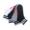 thumbnail image 1 of Calceta Corta Hanes para Mujer, Tipo Quarter Poliéster con Rayas 4 Pares Multicolor Unitalla, 1 of 4