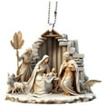 thumbnail image 5 of AuroraX Birthday Decorations Christmas Party Ornaments , Manger Nativity Scene 2.4 Inch Ornaments , Hanging Wall Christmas Tree Decor, 5 of 5