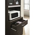 thumbnail image 4 of Hodedah Kitchen Cabinet with 1-Drawer, plus Space for Microwave in Choco-Grey, 4 of 6