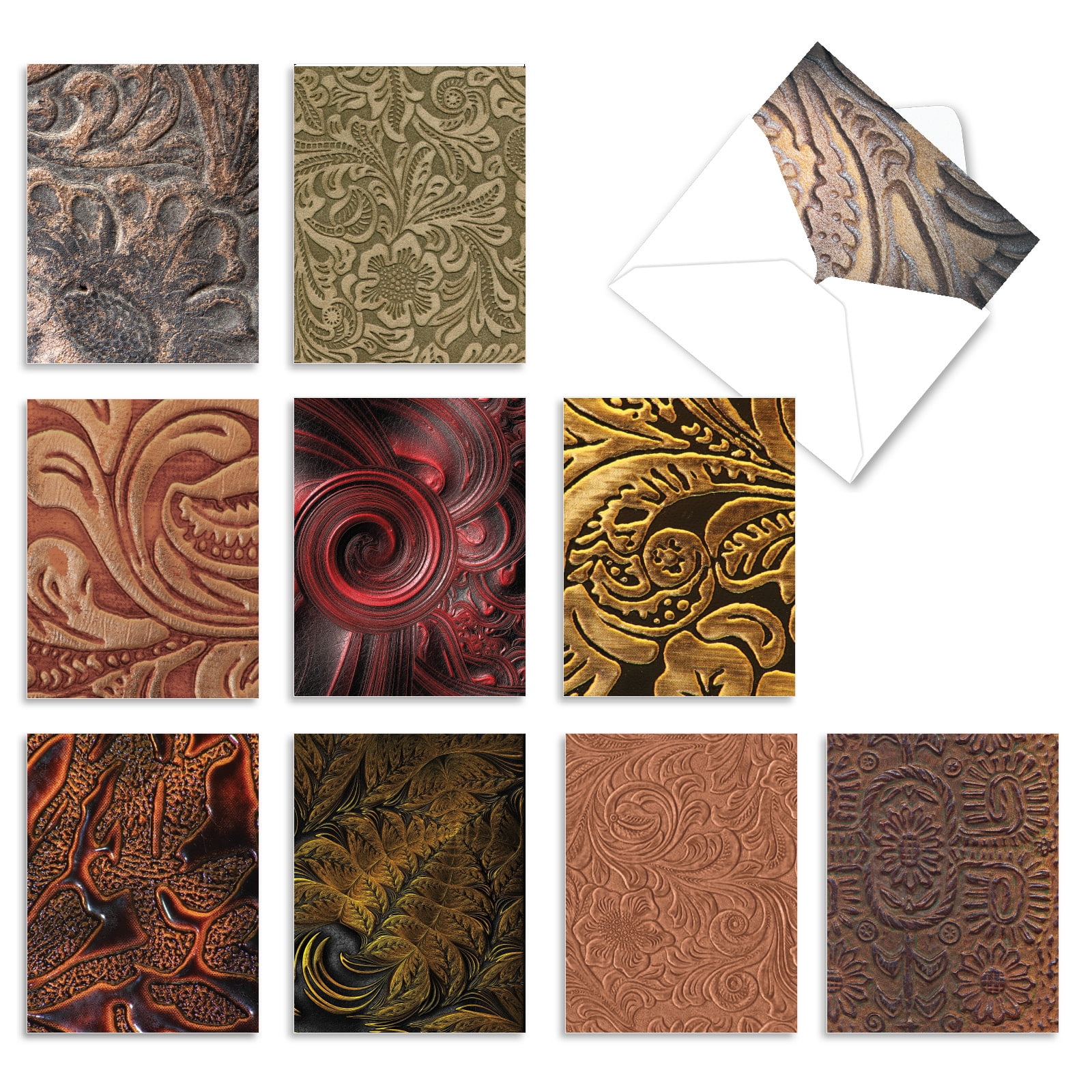 10 Boxed All Occasion Blank Note Cards with Envelopes (4 x 5.12 Inch) - BOUND FOR GREATNESS