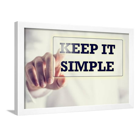 Keep it Simple on A Virtual Screen Framed Print Wall Art By Gajus