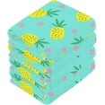 thumbnail image 4 of SKYSONIC Pineapple Washcloths Set of 4, Highly Absorbent Soft Cotton Fingertip Towels for Bathroom, Kitchen, Gym, Spa, Home Decor 12 x 12 Inch, 4 of 7