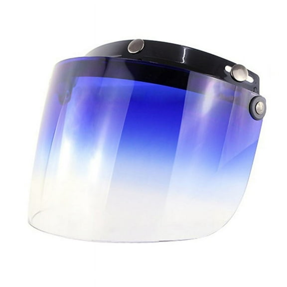 ZUARFY Windproof 3-Snap Visor Lens Shield for Motorcycle Helmets Flip Up Down Open Face