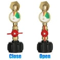 thumbnail image 3 of Propane Adapter 1lb to 20lb, QCC1 Propane Refill Elbow Adapter with Gauge and ON-Off Control Valve for 1LB Propane Tank to Be Refilled Gas from 5~40 LB Propane Tank, 3 of 9