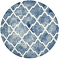 thumbnail image 2 of Safavieh Dip Dye Altan Distressed Wool Area Rug, Blue/Ivory, 7' x 7' Round, 2 of 8