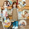 thumbnail image 6 of Brown Christmas Pattern Kids Aprons for Girls and Boys,Adjustable Neck Strap Toddler Aprons for Kids Cooking Baking, 6 of 7