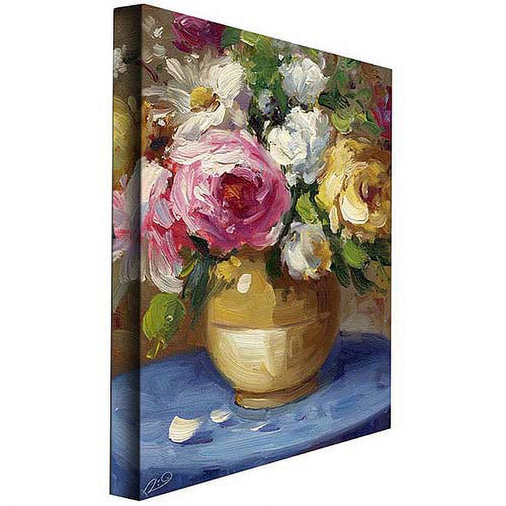 Trademark Fine Art "Flowers in a Gold Vase" Canvas Art