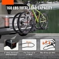 thumbnail image 5 of 2-Bike Hitch Mount Rack 2 Inch Receiver - 160 LBS Capacity - Car, Truck, RV - Tilting & Folding - Fits Tires up to 5", 5 of 7