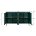 thumbnail image 4 of Modern Storage Cabinet, TV Stand For TVs Up To 65 Inches, Sideboard Buffet Cabinet With 4 Door, Iron Legs＆ Antique Handles, Console Table For Living Room, 4 of 9