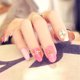 thumbnail image 5 of Puntas de uñas, 24 piezas/caja, patrón de rejillas, puntas de uñas rosas, uñas artificiales falsas, uso conveniente, 5 of 7