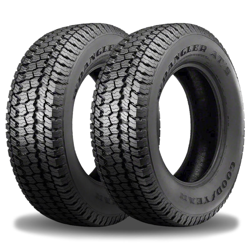 Pair of 2 Goodyear Wrangler AT/S P265/70R17 113S OWL All Terrain On/Off  Road Truck Tires 