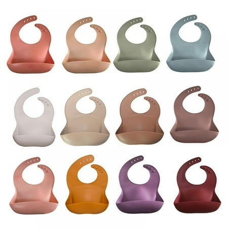 

Silicone Baby Bib for Babies Toddlers Waterproof BPA Free Easy Wipe Clean 4-6T 1PCS