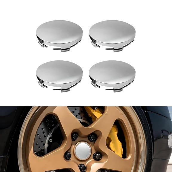 Car Wheel Center Hub Cover,Pack of 4 Universal Snap-in Rim Hub Caps,Yahome Silver Portable Universal Car Accessories for Most Cars
