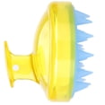thumbnail image 2 of Cepillo masajeador para el cuero cabelludo, champú de silicona, ducha, baño, lavado, masajeador, peine, amarillo, 2 of 10