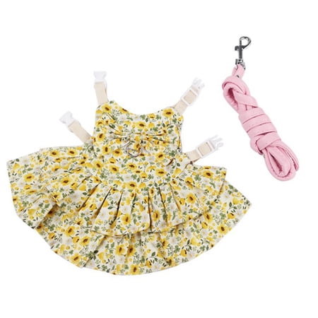 1 set Cotton for Hamster,Bunny,Ferret Floral Soft Cute Rabbit Clothes Rabbit Skirt Rabbit Outfits Pet Supplies S B