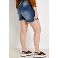 thumbnail image 2 of ELOQUII Women's Plus Size Distressed Denim Short, 2 of 4