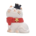 thumbnail image 3 of Figuras de decoración navideña, figuras navideñas, adornos navideños de animales, Gato, 3 of 9