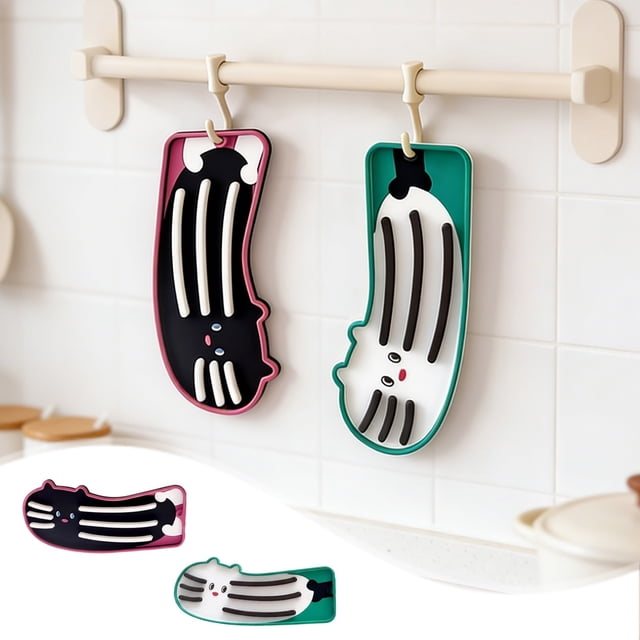Fufafayo 2Pcs Silicone Drain Pad for Pot Cover, Kitchen Countertop Drying Mat, Chopping Board Rack Organizer, Food-Grade Silicone Drainage Tray for Sink Counter Shelf