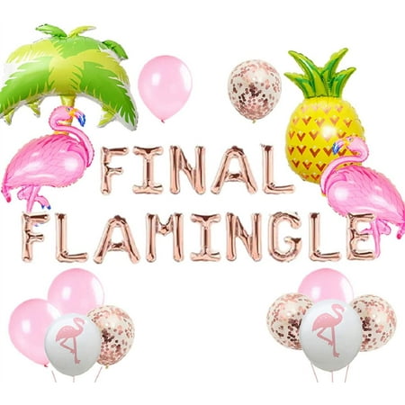 Set of 20 Rose Gold Final Flamingle Balloons Flamingo Bach Balloons Flamingo Bachelorette Party Decor Flamingo Bach Balloon Banner Flamingle Bach Decorations