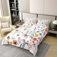 thumbnail image 2 of Flying Butterfly 100% Cotton Duvet Cover ,Wild Animal Comforter Cover Twin,Watercolor Butterflies Bedding Set Soft,Colourful Flowers Mushroom Quilt Cover 2pcs Breathable, 2 of 6