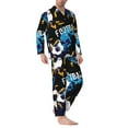 thumbnail image 3 of Kll Football Sleepwear Mens Flannel Pajamas,Long Cotton Pj Set, 3 of 9
