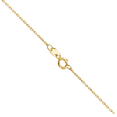 thumbnail image 3 of 14K Solid Yellow Gold 0.8mm Cable Rolo Link Chain Belcher Necklace, 3 of 4