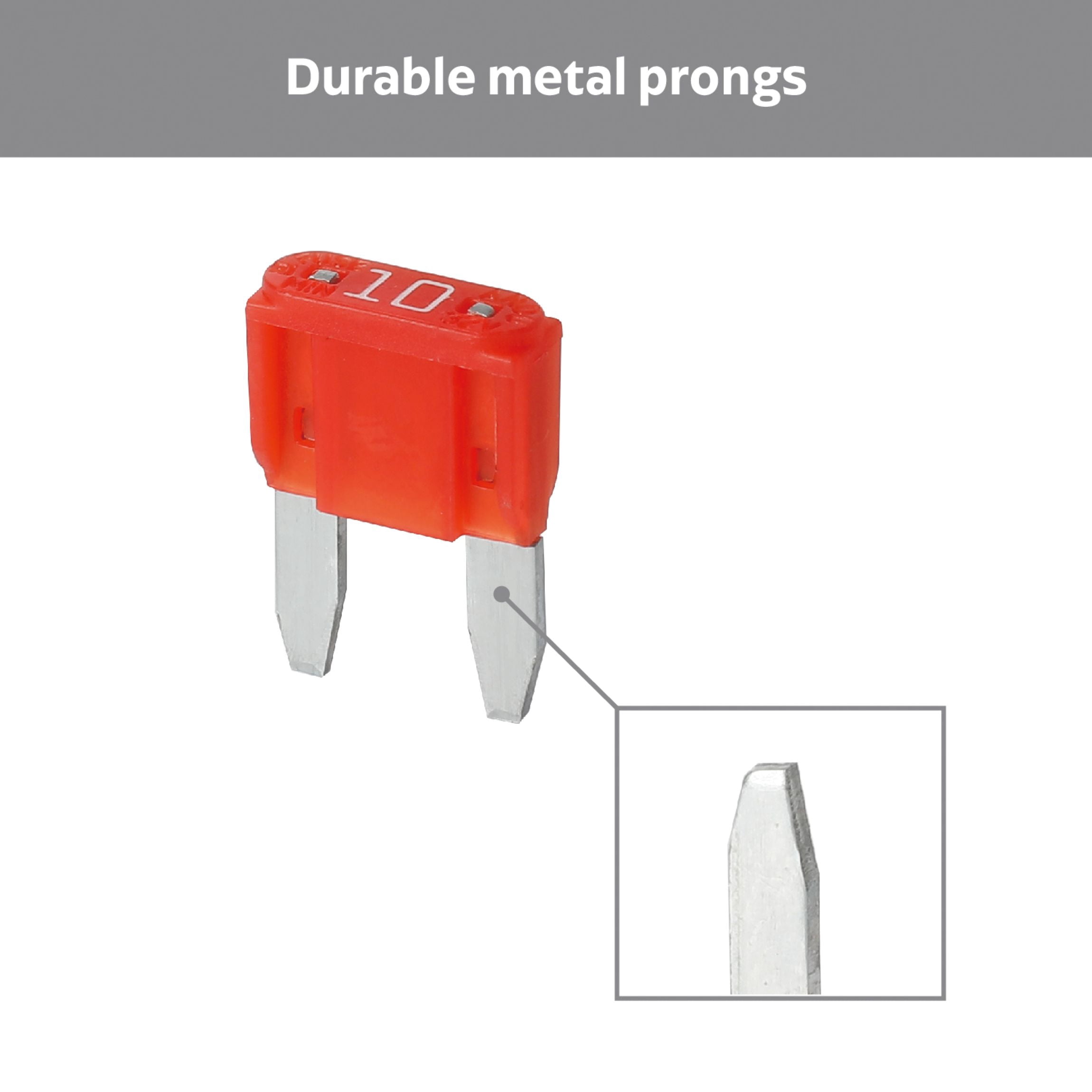 EverStart 10 Amp Mini Blade Fuses, UL Listed, Automotive and Marine Mini Fuses, 5 Pack