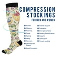 thumbnail image 2 of FORMRS Womens Knee High Socks Casual Long Thick Travel Daily Wear, 2 Pairs, Birds with Strawberries, 2 of 6