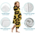 thumbnail image 7 of Yellow and Black Of Leopard Print Hooded Bath Towel，50"x30" for Ages 3 To 12 Kids, Quick Dry Lightweight Soft Microfiber Hood Beach Towel Cover Up for Kids, 7 of 7