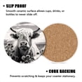 thumbnail image 3 of BaHomeck Drink Coasters Set of 4 with Holder Highland cow standing amidst field of flowers Water Absorbent Ceramic Coasters Tabletop Protection,Suitable for Various Cup ,Home Decor, 3 of 4