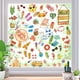 thumbnail image 1 of 126 piezas de pegatinas de verano para ventana, calcomanía hawaiana para ventana con bebidas de sol y playa para pared de vidrio, refrigerador, coche, 8 hojas, 1 of 5