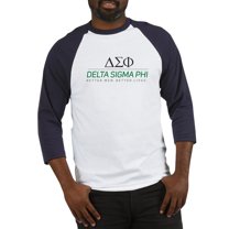 CafePress - Delta Sigma Phi Color Stacked Logo Baseball Jersey - Cotton Baseball Jersey, 3/4 Raglan Sleeve Shirt