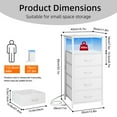 thumbnail image 6 of Tomnk Set of 2 Nightstands with Charging Station, White End Table with 4 Drawers, USB Ports, 6 of 7