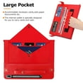 thumbnail image 4 of TECH CIRCLE Galaxy Tab S10 Ultra Case,Galaxy Tab S9 Ultra 2023/S8 Ultra 2022 Case,Business PU Leather Folio Stand Protective Cover S Pen Holder Card Slots Shoulder Hand Strap Wallet Bag Case,Red, 4 of 6