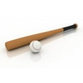 thumbnail image 2 of Baseball Bat and Ball Wall Mural by Wallmonkeys Peel and Stick Graphic (36 in W x 16 in H) WM266830, 2 of 4