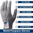 thumbnail image 2 of Cut Resistant Glove, Kitchen Gloves, Butcher Protection Gloves, 2 of 5