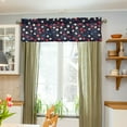 thumbnail image 3 of Yayeee Kitchen Valance Rod Pocket 54" x 18" Living Room Window Curtain, Red Starry Pattern, 3 of 6