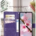 thumbnail image 2 of Designed for Galaxy A14 5G Phone Case Wallet,Women Flip Folio Cover with Credit Card Holders Butterfly Embossed PU Leather Kickstand Wrist Strap Purse Case for Samsung A14 5G 6.6 inch (Purple), 2 of 14