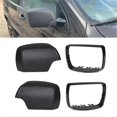 thumbnail image 1 of Car Black Rearview Mirror Cover Shell Side Mirror Caps With Frame Replacement For E53 X5 2000-2006, 1 of 5