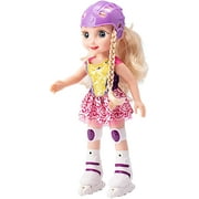POCO DIVO Skating Princess 14" Dancing Doll Blading Skates Inline Roller Girl Interactive auto Retreat Baby Sonic Control Fashion Dress Blonde Beauty with Music