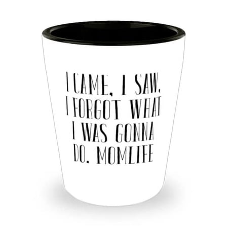 I Came I Saw I Forgot What I Was Gonna Do. Momlife Shot Glass Mum Present From Son New Ceramic Cup For Mom